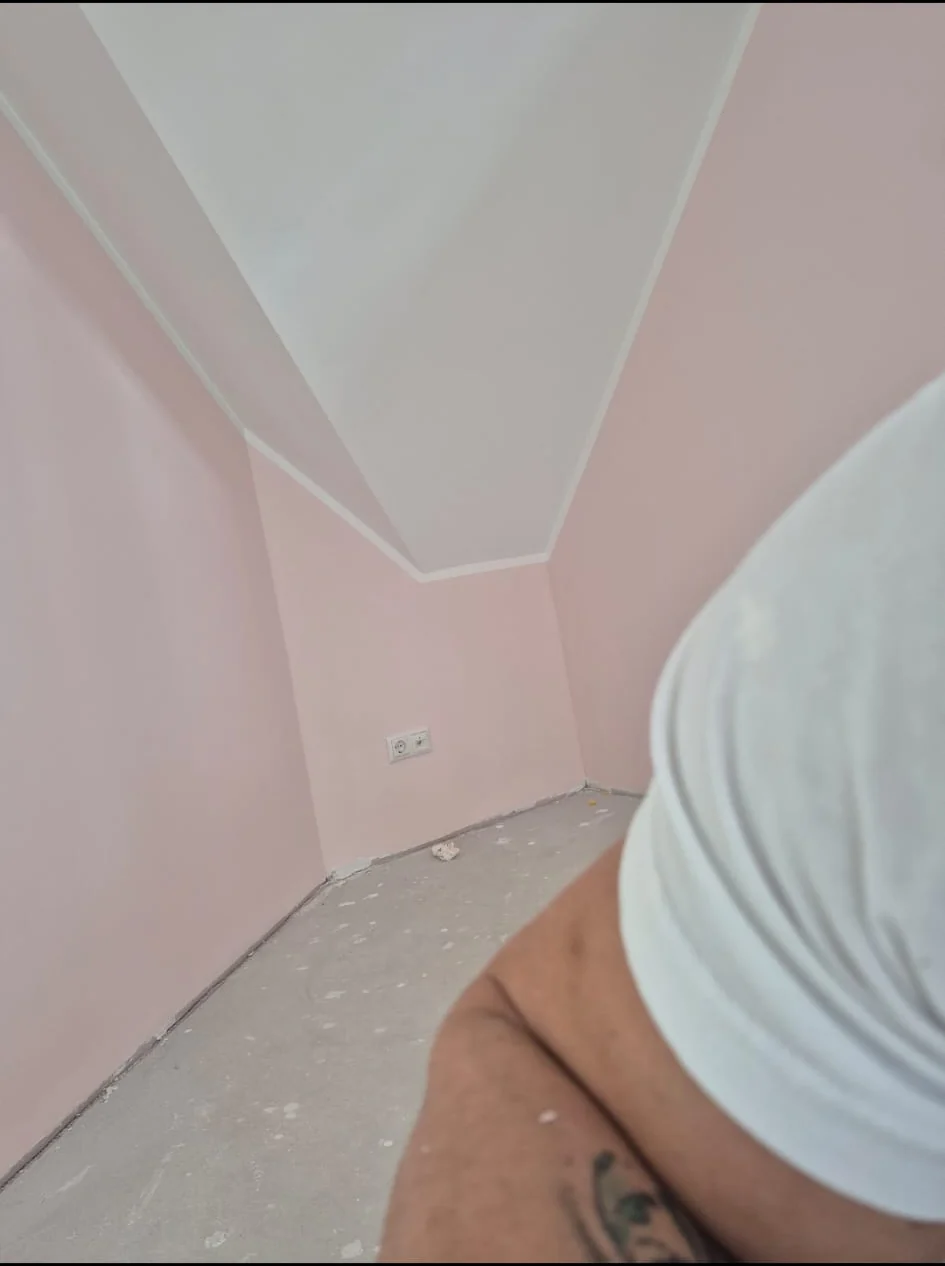 Dekorative Wandgestaltung in Rosa in München